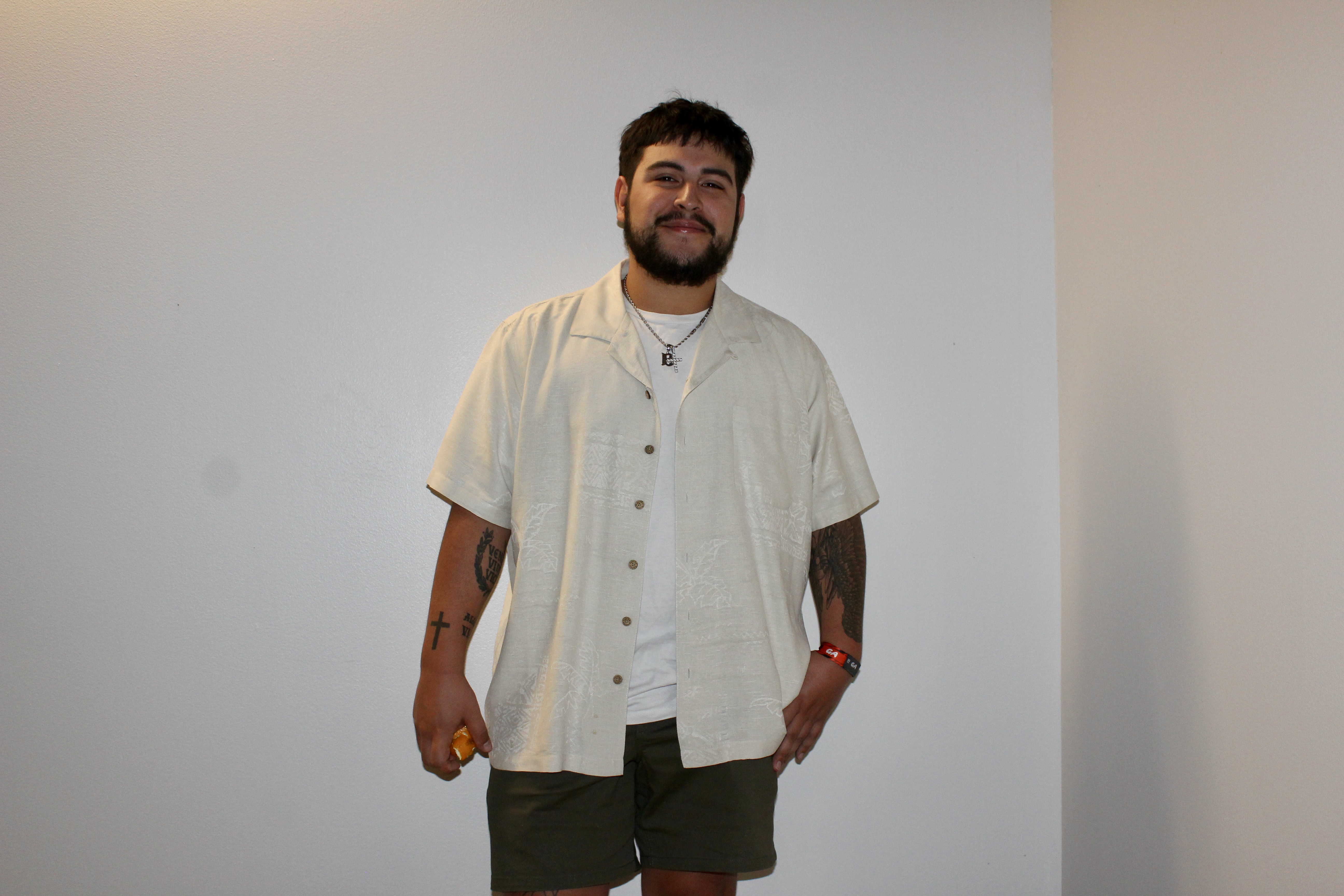 A man wearing an indie outfit.